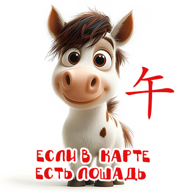Если в карте есть лошадь